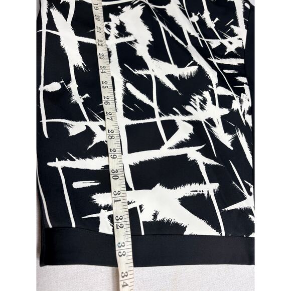 BCBG MaxAzria Raquel Asymmetrical Dress Black & White Size 4 - Picture 10 of 10